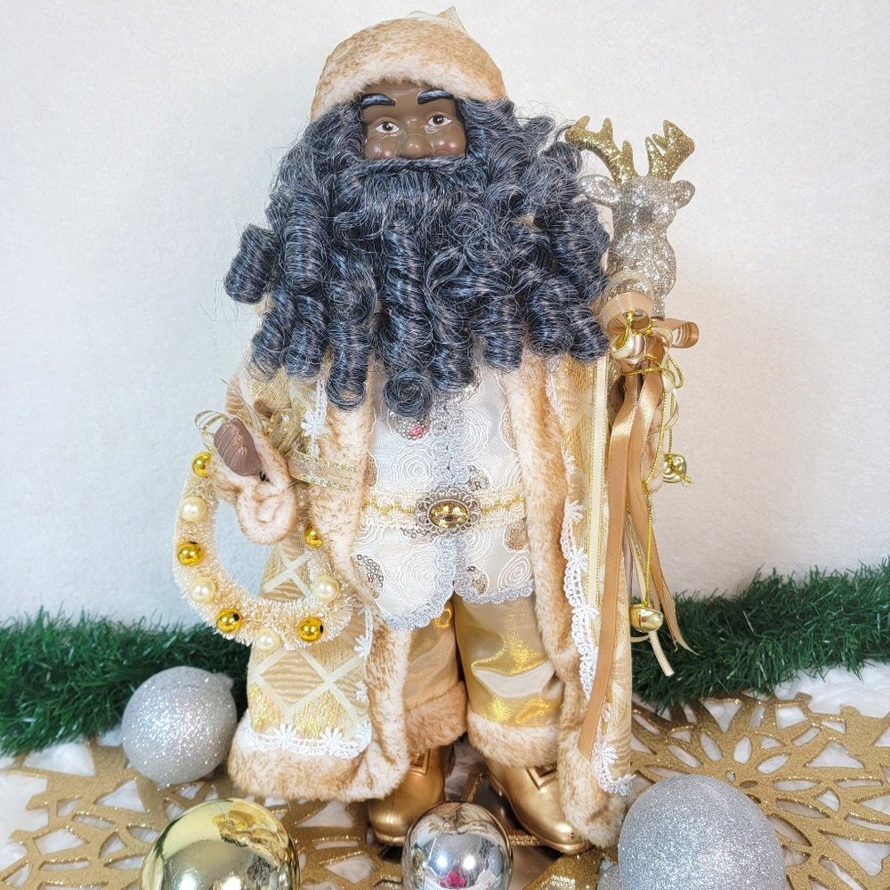 Santa Stepping Out on the Town in his Gold Robe